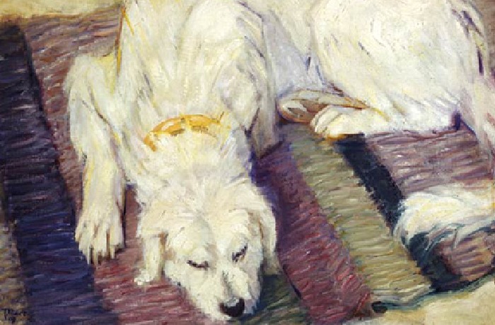 Verzameling van honden schilderijen van kunstenaars of bekende foto's van honden