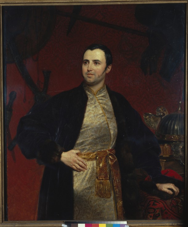 Portrait of Prince Mikhail Andreyevich Obolensky (1805-1873) van Brüllow