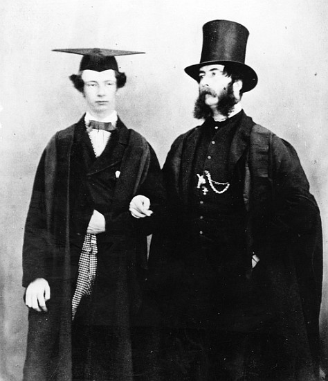 Arthur Munby and his father, c.1851 van English Photographer