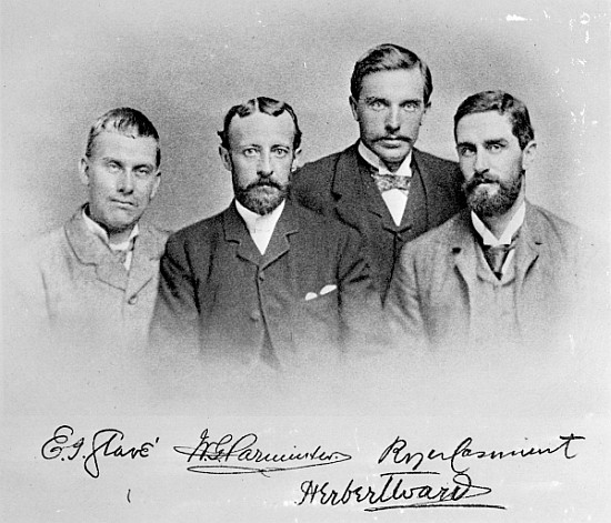 Roger Casement, Herbert Ward, E.J Glave and friend van English Photographer