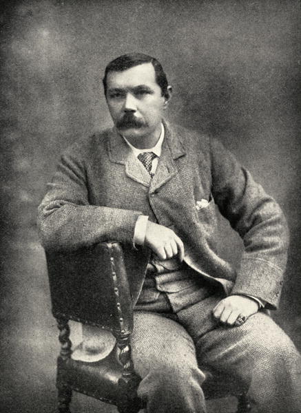 Sir Arthur Conan Doyle (1859-1930) (b/w photo)  van English Photographer