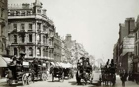 View down Oxford Street, London (b/w photo) 