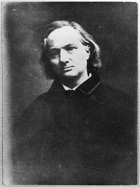 Charles Baudelaire (1821-67) (b/w photo)  van French Photographer