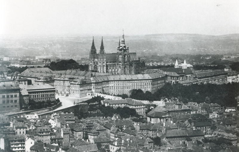 View of Prague, late 19th century (b/w photo)  van French Photographer