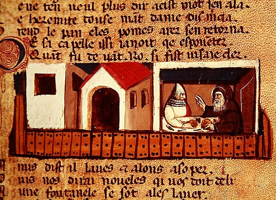 Seeking asylum in a convent, from ''Codex Entree d''Espagne'' van Italian School