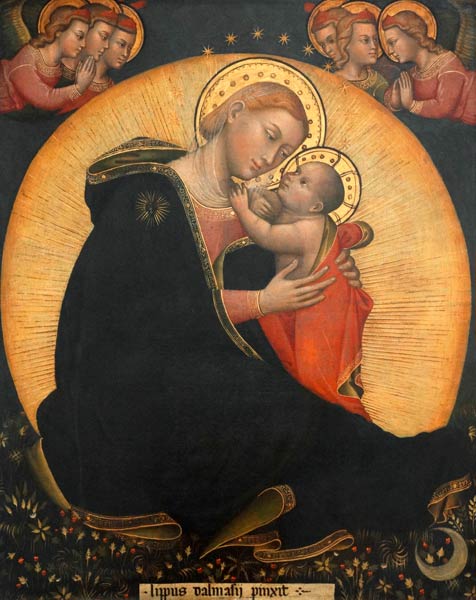 The Madonna of Humility, 1390-1400 (tempera on canvas) van Lippo di Dalmasio