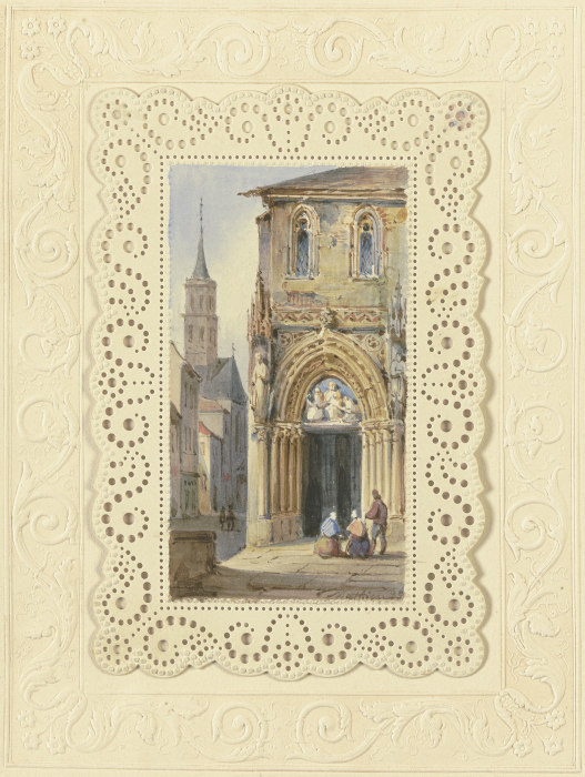 Portal einer gotischen Kirche van Mathieu