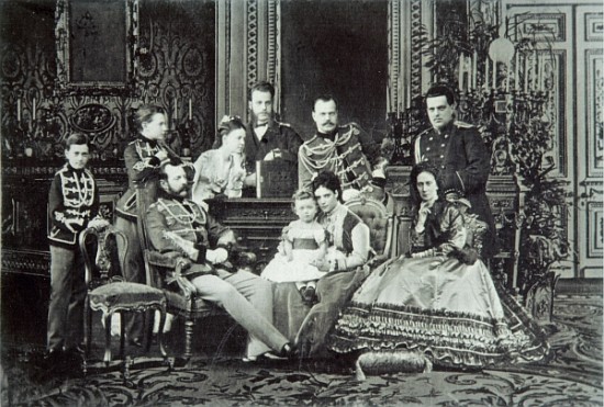Family Portrait of Emperor Alexander II van Russian Photographer