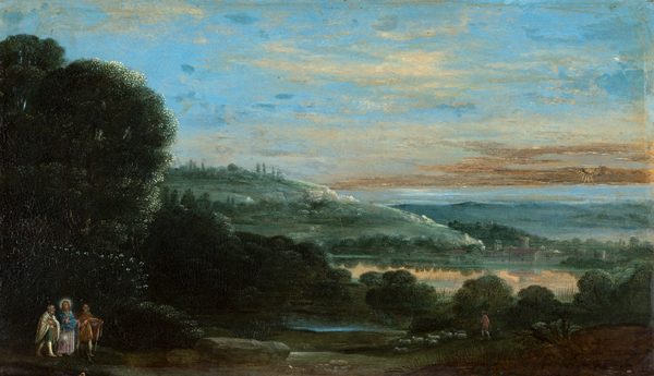Landscape with the Walk to Emmaus van Adam Elsheimer