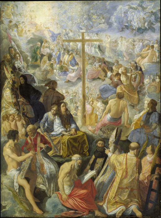 The Frankfurt Altarpiece of the Exaltation of the True Cross van Adam Elsheimer