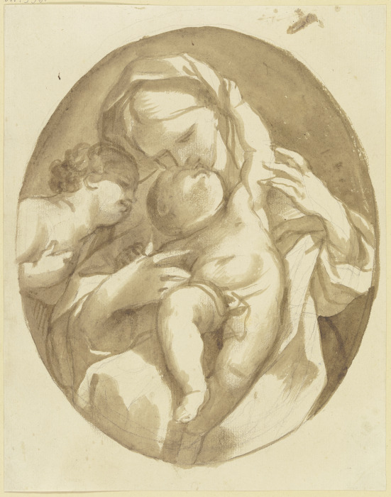 Madonna mit dem Kind und dem Johannesknaben van Adam Friedrich Oeser