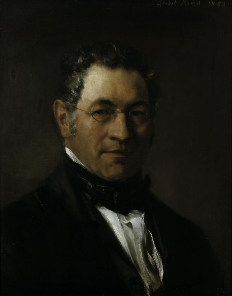 A.Menzel, Bildnis eines Herrn/ 1854 van Adolph Friedrich Erdmann von Menzel