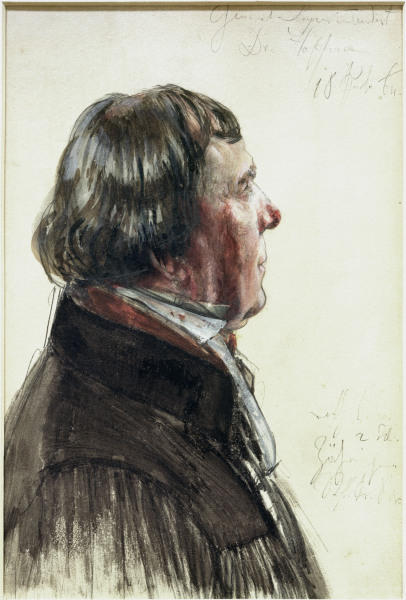 Ludwig Hoffmann, Portrait study, Menzel van Adolph Friedrich Erdmann von Menzel