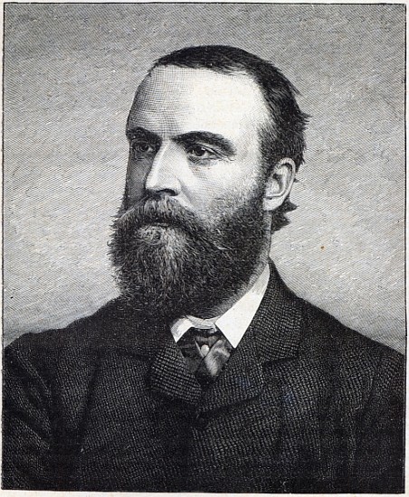 Charles Stewart Parnell, engraving after a photograph by William Lawrence van (after) Irish Photographer