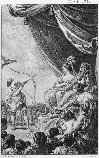 Formosante and Amazan, illustration from ''La Princesse de Babylone'' by Voltaire (1694-1778) van (after) Charles Monnet