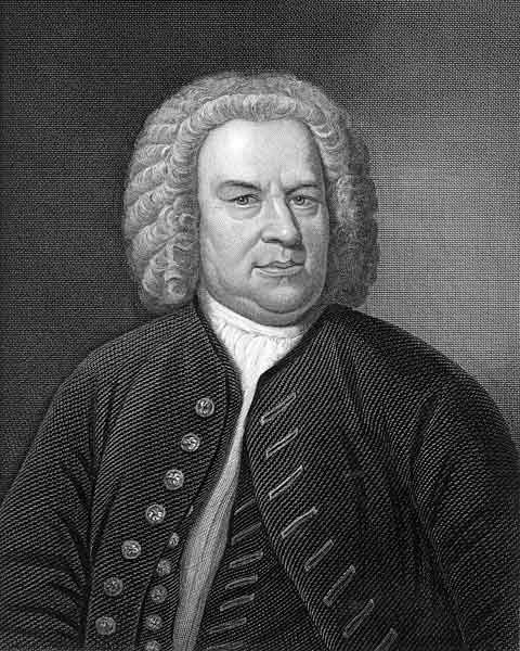 Portrait of Johann Sebastian Bach, German composer van (after) Elias Gottleib Haussmann