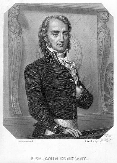 Henri Benjamin Constant de Rebecque (1767-1830) at the Tribune van (after) Felix Philippoteaux