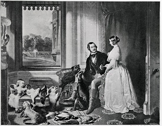 Windsor Castle in modern times, from the painting of 1843 van (after) Sir Edwin Landseer