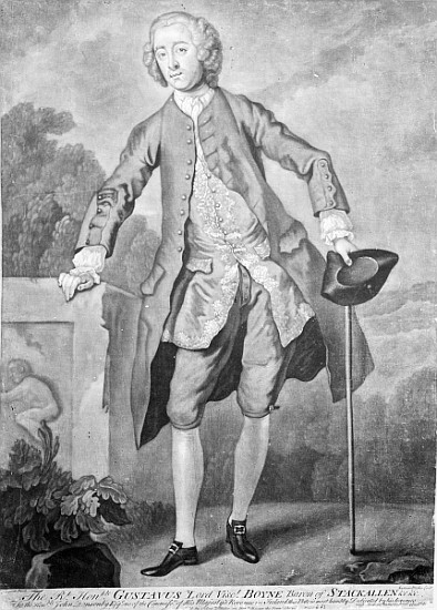 Gustavus Hamilton; engraved by Andrew Miller van (after) William Hogarth