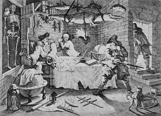 Hudibras beats Sidrophel and his man Whachum, from ''Hudibras'' by Samuel Butler van (after) William Hogarth