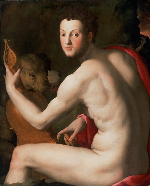 Portrait of Grand Duke of Tuscany Cosimo I de' Medici (1519-1574) as Orpheus van Agnolo Bronzino