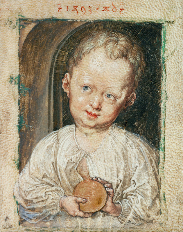 Christ-Child with Orb van Albrecht Dürer