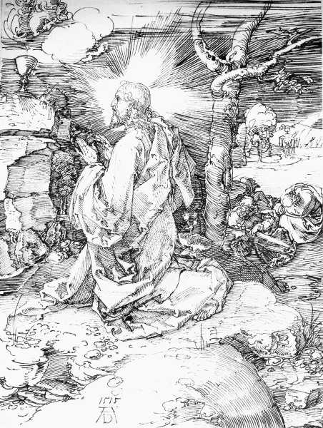 Christ on Mt. of Olives / Dürer / 1515 van Albrecht Dürer