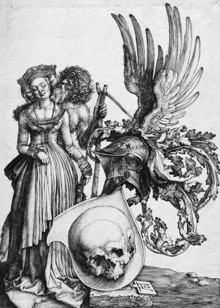 Coat of Arms with Death Head / Dürer van Albrecht Dürer