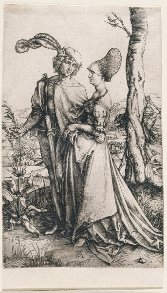 Young Couple Threatened by Death van Albrecht Dürer