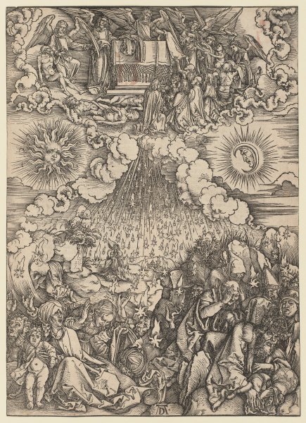 The Opening of the Fifth and Sixth Seals van Albrecht Dürer