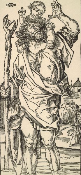 Dürer(?) / St. Christopher van Albrecht Dürer
