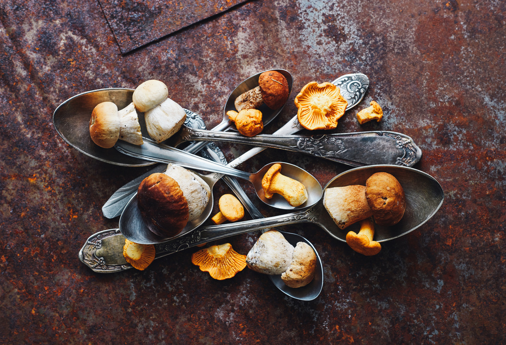 Spoons&amp;Wild mushrooms van Aleksandrova Karina