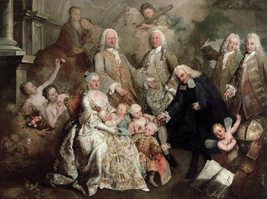 The Family of Procurator Luigi Pisani, 1758 (oil on canvas) van Alessandro Longhi