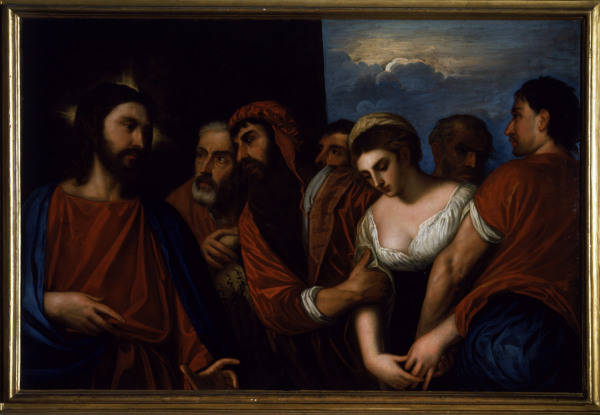 A.Varotari, Christus u.Ehebrecherin van Alessandro Varotari