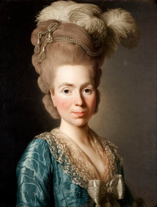 Portrait of Princess Natalya Petrovna Galitzine (1741-1837) van Alexander Roslin