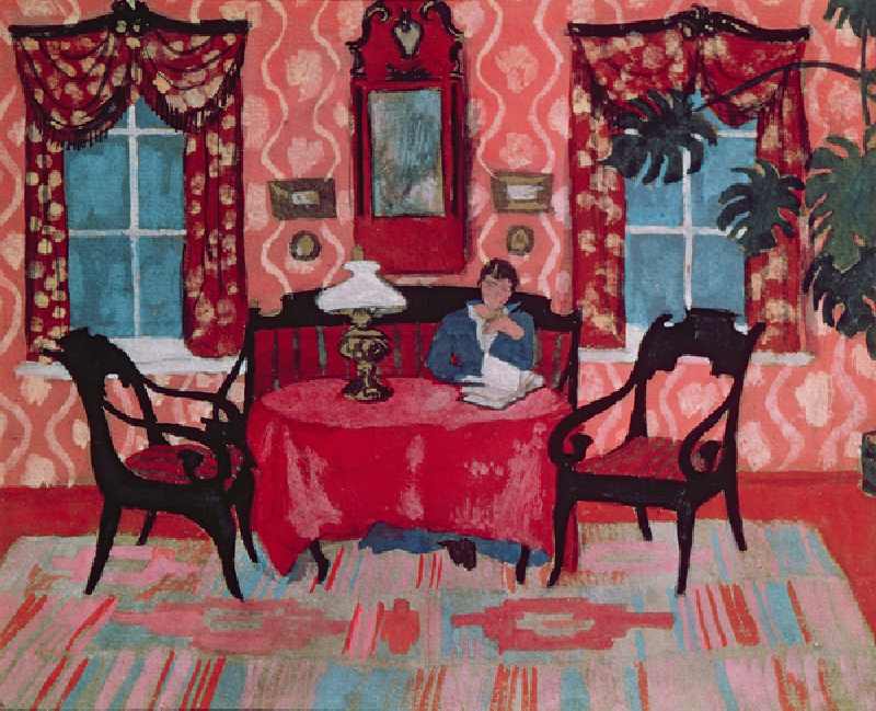 The Pink Room, 1917 (oil on canvas) van Alexander Schevtschenko