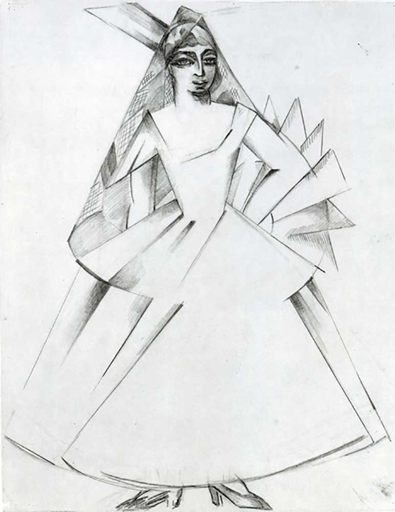Woman, costume design, 1921 van Alexandra Exter