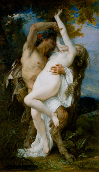 Nymph Abducted by a Faun van Alexandre Cabanel