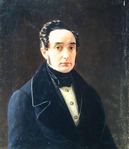 Portrait of the author Ivan Panayev (1812-62) van Alexej Wassiljewitsch Tyranow
