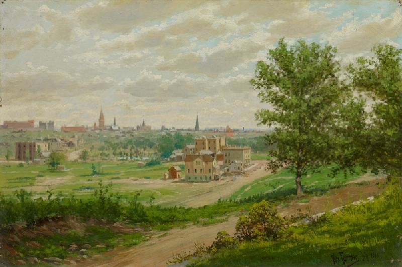 Lowry Hill, Minneapolis, 1888 (oil on canvas) van Alexis Jean Fournier