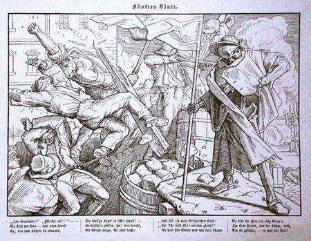 Death on the Barricade, from 'Another Dance of Death' published by Georg Wigand in Leipzig van Alfred Rethel