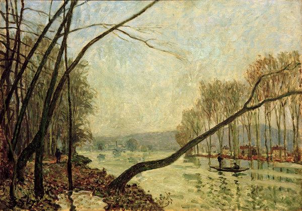 A.Sisley, Seine-Ufer im Herbst van Alfred Sisley