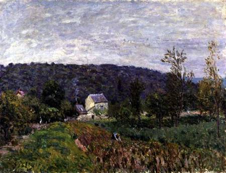 Autumn Evening on the Outskirts of Paris van Alfred Sisley