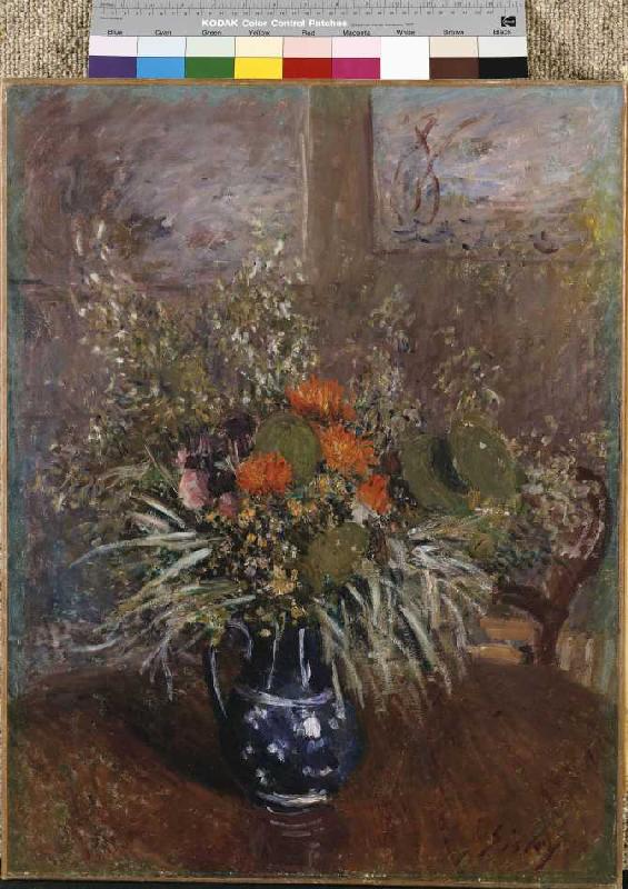 Ein Blumenstrauß van Alfred Sisley