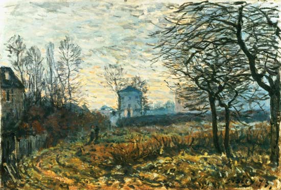 Landscape near Louveciennes van Alfred Sisley