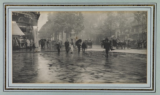 Wet Day on a Boulevard, Paris van Alfred Stieglitz