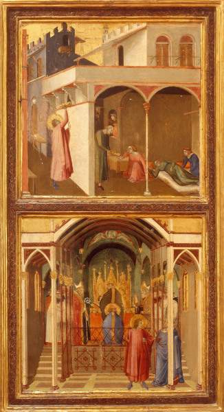 2 scenes with St.Nicholas van Ambrogio Lorenzetti