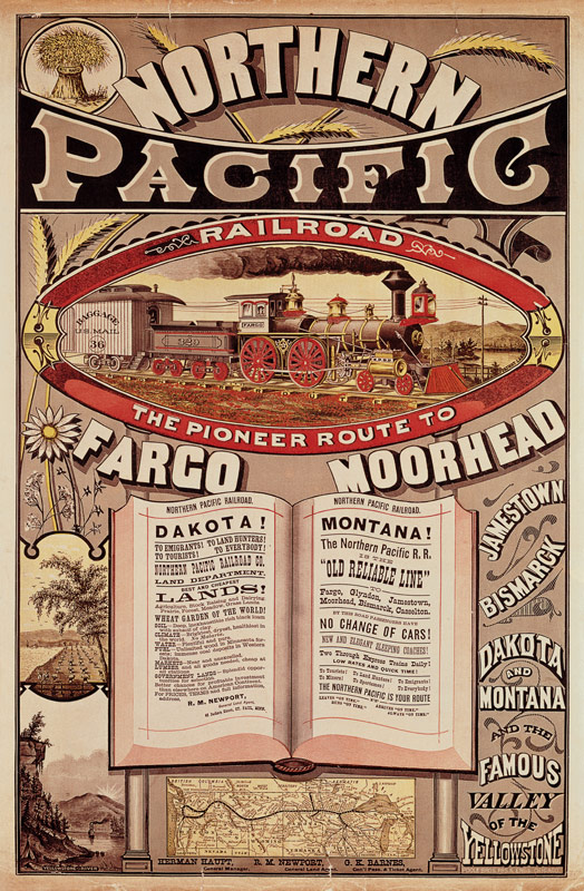 Northern Pacific Railroad Advertisement van American School
