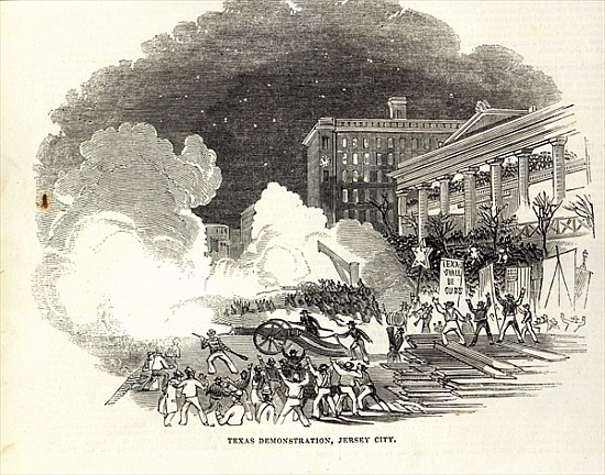 Demonstration at Jersey City in favour of the Annexation the United States of Texas, illustration fr van American School