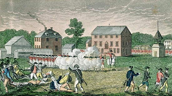 The Battle of Lexington, April 19th 1775, from ''Connecticut Historical Collections'', John Warner B van American School